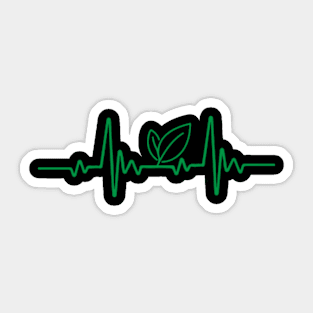 Vegan Heartbeat Sticker